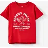 Cotton On Kids Kid's Poppy Short Sleeve Graphic Print Tee In Berries Ballin Varsity Red