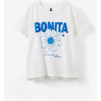 Cotton On Kids Kid's Poppy Short Sleeve Graphic Print Tee In Bonita Vanilla