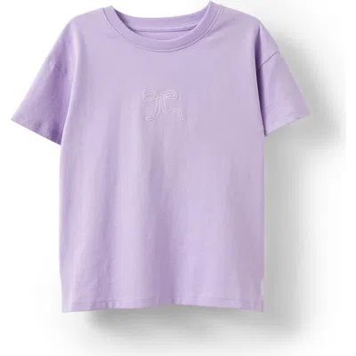 Cotton On Kids Kid's Poppy Short Sleeve Graphic Print Tee In Lilac Mood Ribbon