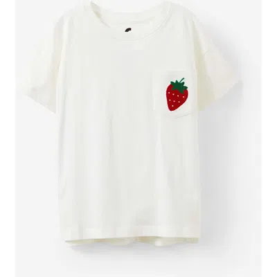 Cotton On Kids Kid's Poppy Short Sleeve Graphic Print Tee In Vanilla Pocket