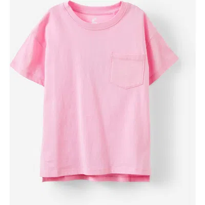 Cotton On Kids Kid's Poppy Short Sleeve Graphic Print Tee In Washed Fairy Pink Pocket