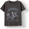 Cotton On Kids Kid's Poppy Short Sleeve Graphic Print Tee In Washed Phantom Howdy