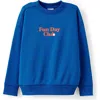Cotton On Kids Kid's Sammy Oversize Crew In Blue