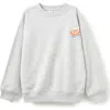Cotton On Kids Kid's Sammy Oversize Crew In Fog Grey Marle Arancia Fresh
