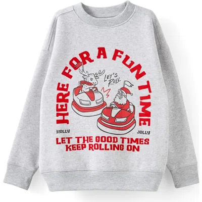 Cotton On Kids Kid's Sammy Oversize Crew In Gray