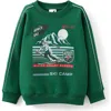 Cotton On Kids Kid's Sammy Oversize Crew In Varsity Green Courchevel Ski