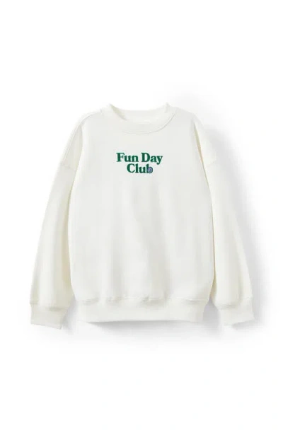 Cotton On Kids Kid's Sammy Oversized Crew In White