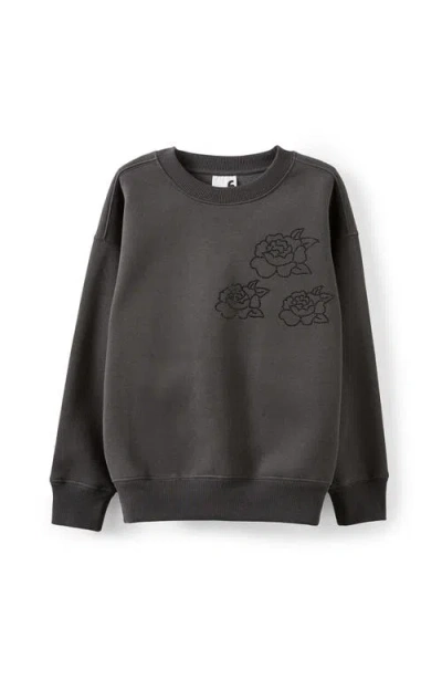 Cotton On Kids Kid's Sammy Oversized Crew In Black