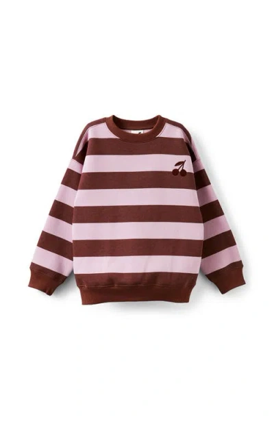 Cotton On Kids Kid's Sammy Oversized Crew In Brown