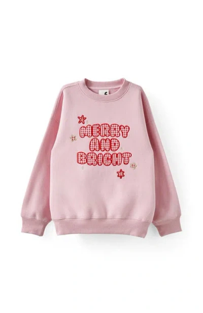 Cotton On Kids Kid's Sammy Oversized Crew In Pink