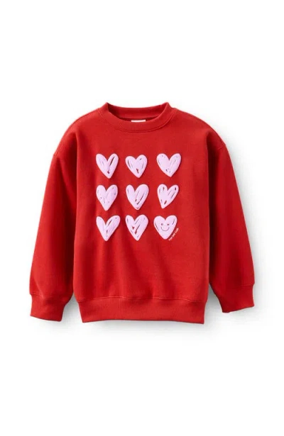 Cotton On Kids Kid's Sammy Oversized Crew In Red