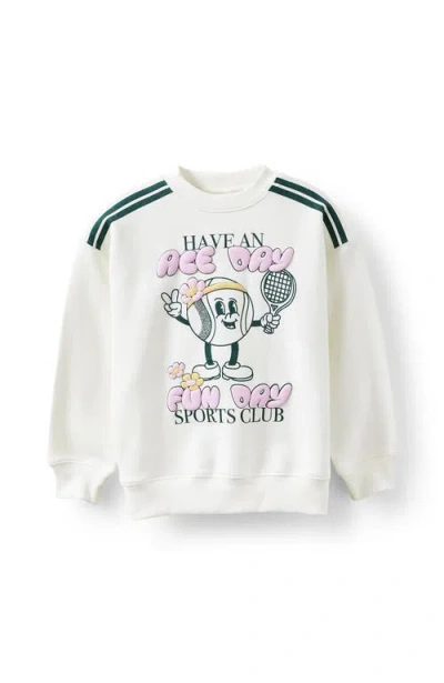 Cotton On Kids Kid's Sammy Oversized Crew In White