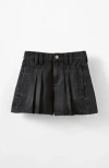 Cotton On Kids Kid's Sarai Pleat Front Denim Short In Balmoral Black