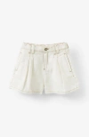 Cotton On Babies'  Kids Kid's Sarai Pleat Front Denim Short In Hayman Ecru