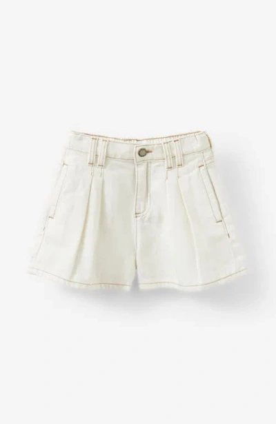 Cotton On Babies'  Kids Kid's Sarai Pleat Front Denim Short In Hayman Ecru