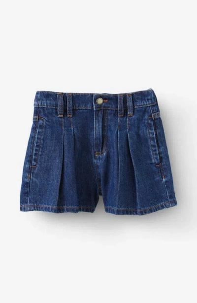 Cotton On Babies'  Kids Kid's Sarai Pleat Front Denim Short In Mermaid Midnight Blue