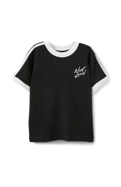 Cotton On Kids Kid's Short Sleeve Ryan Ringer Tee In Black