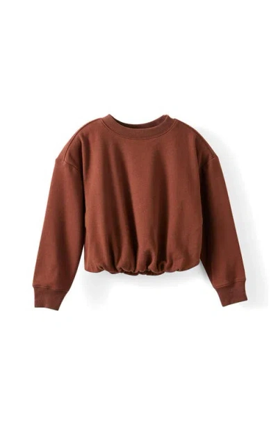 Cotton On Babies'  Kids Kid's Sienna Bubble Hem Oversize Crew In Brown