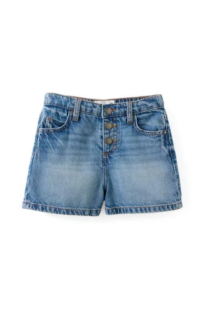 Cotton On Kids Kid's Snap Front Denim Short In Metallic