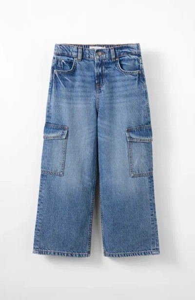 Cotton On Kids Kid's Super Baggy Jean In Blue Haven Mid Blue Cargo