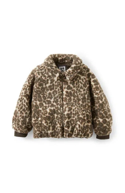 Cotton On Kids Kid's Teddy Bomber Jacket In Animal Print