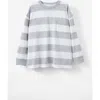 Cotton On Kids Kid's The Essential Long Sleeve Tee In Fog Grey Marle White Stripe