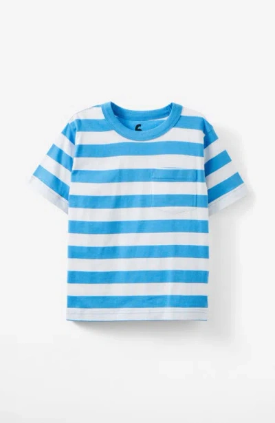 Cotton On Kids Kid's The Essential Short Sleeve Tee In Deep Sea Blue White Stripe