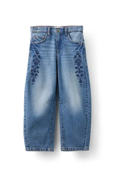 Cotton On Kids Kid's Unisex Barrel Leg Denim Jean In Blue