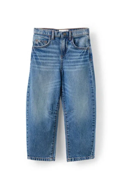 Cotton On Kids Kid's Unisex Barrel Leg Denim Jean In Blue
