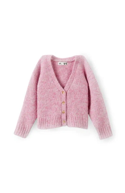 Cotton On Kids Kid's Vera Vee Neck Cardigan In Pink