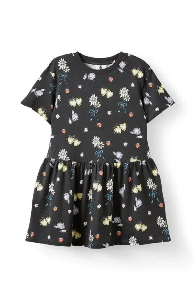 Cotton On Kids Kid's Willow Short Sleeve Dress In Black