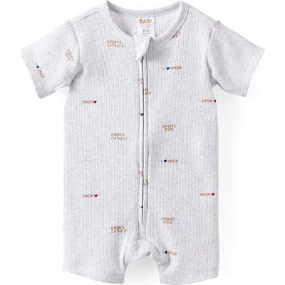 Cotton On Kids Littlie Organic Short Sleeve Zip All In One Romper In White