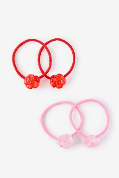 Cotton On Kids Multi Pack Hair Ties In Red