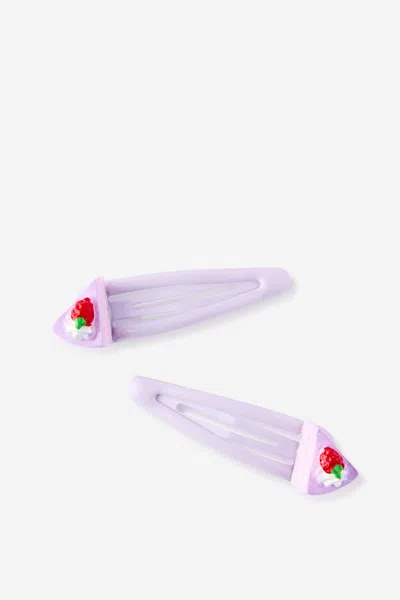 Cotton On Kids Multi Pack Snap Hair Clips In Purple