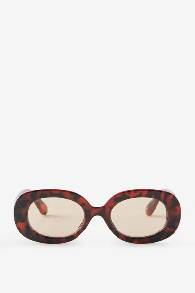 Cotton On Kids Olive Oval Sunglasses In Brown