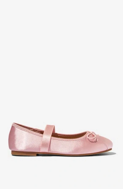 Cotton On Kids Kid's Olivia Ballet Flat In Crystal Pink Satin