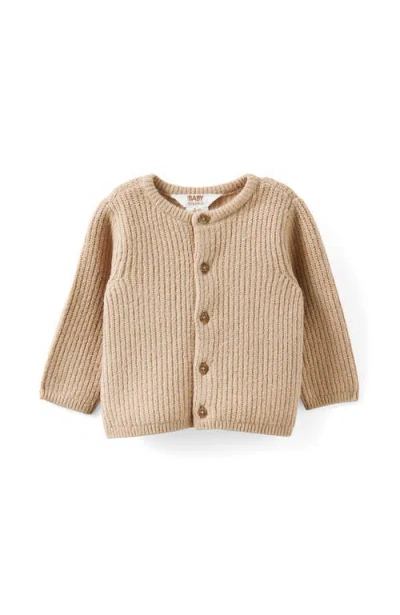 Cotton On Kids Organic Knit Cardigan In Brown