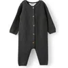 Cotton On Babies'  Kids Organic Knit Long Sleeve All In One In Black