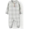 Cotton On Kids Organic Knit Long Sleeve All In One In Gray