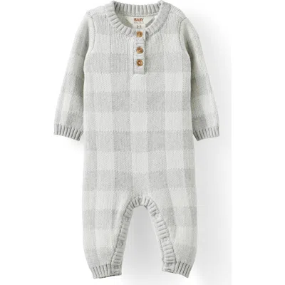 Cotton On Kids Organic Knit Long Sleeve All In One In Gray