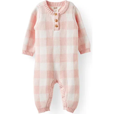 Cotton On Kids Organic Knit Long Sleeve All In One In Pink