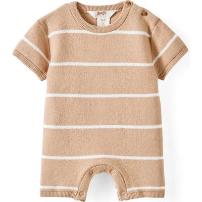 Cotton On Kids Organic Knit Short Sleeve All In One In Brown