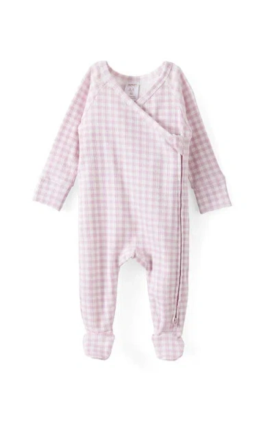 Cotton On Kids Organic Pointelle Cross Over Zip All In One In Pink