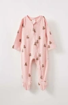 Cotton On Kids Organic Pointelle Zip All In One Romper In Pink