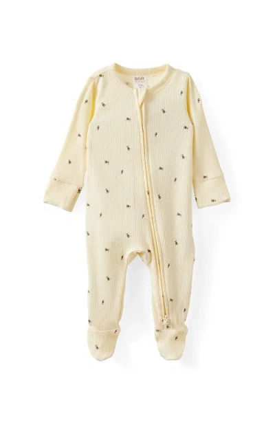 Cotton On Babies'  Kids Organic Pointelle Zip All In One Romper In Brown