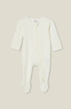 Cotton On Kids Organic Pointelle Zip All In One Romper In Milk