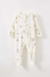 Cotton On Kids Organic Pointelle Zip All In One Romper In Milk Vintage Toys