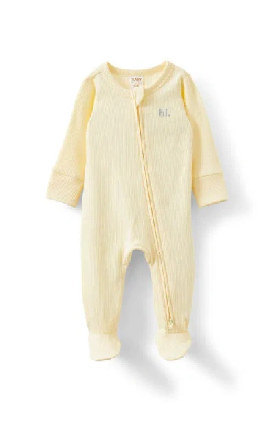 Cotton On Kids Organic Pointelle Zip All In One Romper In Neutral