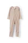 Cotton On Kids Organic Pointelle Zip All In One Romper In Neutral