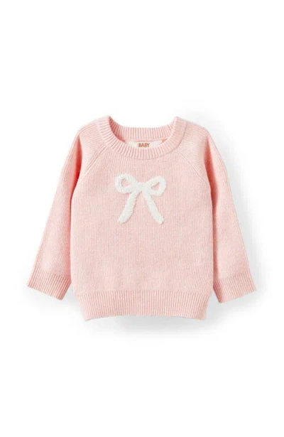 Cotton On Kids Organic Raglan Knit Sweater In Pink